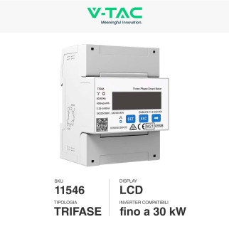 VT-DTSU666 Misuratore Inverter Trifase Fotovoltaici V-Tac