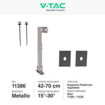 Gamba montaggio Pannelli Solari Fotovoltaici V-Tac