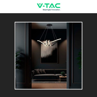 VT-7798 Lampadario LED a Sospensione 24W SMD Colore Nero V-Tac
