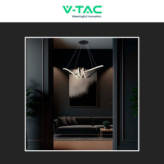 VT-7798 Lampadario LED a Sospensione 24W SMD Colore Nero V-Tac