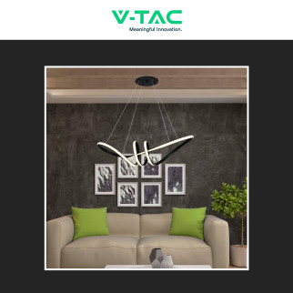 VT-7798 Lampadario LED a Sospensione 24W SMD Colore Nero V-Tac