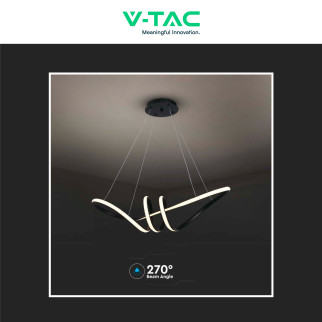 VT-7798 Lampadario LED a Sospensione 24W SMD Colore Nero V-Tac