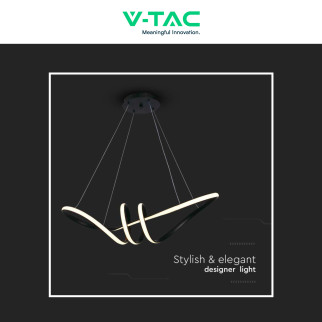 VT-7798 Lampadario LED a Sospensione 24W SMD Colore Nero V-Tac