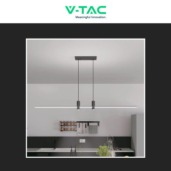 VT-7827 Lampadario LED a Sospensione 19W SMD Colore Nero V-Tac
