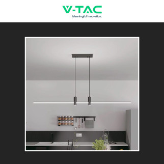 VT-7827 Lampadario LED a Sospensione 19W SMD Colore Nero V-Tac