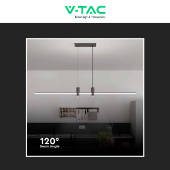 VT-7827 Lampadario LED a Sospensione 19W SMD Colore Nero V-Tac