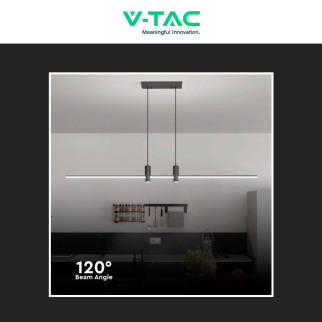 VT-7827 Lampadario LED a Sospensione 19W SMD Colore Nero V-Tac