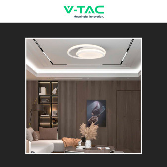 VT-7783 Plafoniera LED Rotonda 24W SMD in Metallo Colore Bianco V-Tac