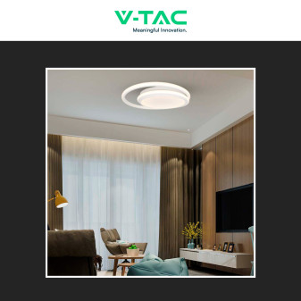 VT-7783 Plafoniera LED Rotonda 24W SMD in Metallo Colore Bianco V-Tac