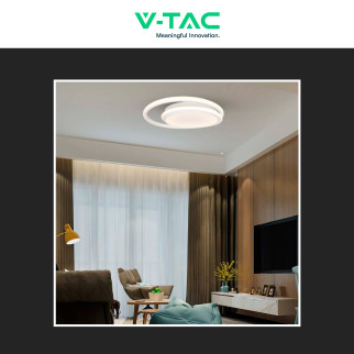 VT-7783 Plafoniera LED Rotonda 24W SMD in Metallo Colore Bianco V-Tac