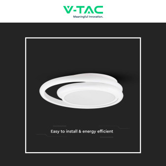 VT-7783 Plafoniera LED Rotonda 24W SMD in Metallo Colore Bianco V-Tac