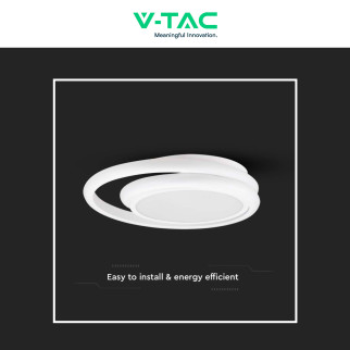 VT-7783 Plafoniera LED Rotonda 24W SMD in Metallo Colore Bianco V-Tac