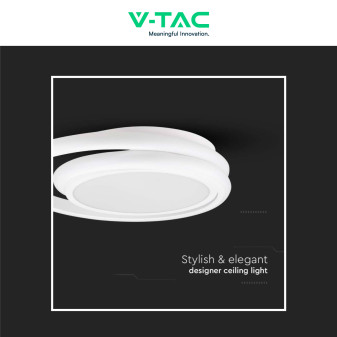 VT-7783 Plafoniera LED Rotonda 24W SMD in Metallo Colore Bianco V-Tac