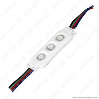 V-Tac VT-50506 Modulo 3 LED 0,72W SMD 12V RGB Impermeabile IP67 - SKU