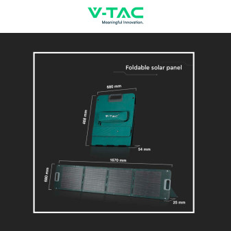 VT-10080 Pannello Fotovoltaico 80W Portatile IP67 V-Tac