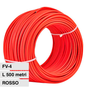 Cavo per Pannelli Solari Fotovoltaici FV-4 V-Tac Rosso 500mt
