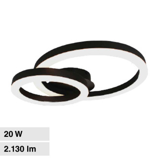 VT-7787 Plafoniera LED SMD Design Tonda 20 W Alluminio Nero V-Tac