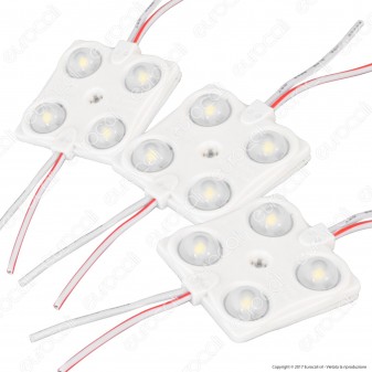 V-Tac VT-28358 Modulo 4 LED 1,44W SMD 12V Impermeabile IP68 - SKU