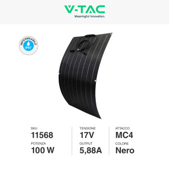 VT-10100 Pannello Fotovoltaico 100W Portatile IP67 V-Tac