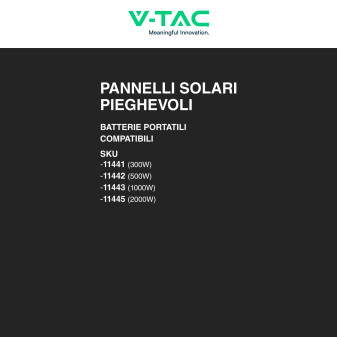 VT-10100 Pannello Fotovoltaico 100W Portatile IP67 V-Tac