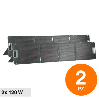 VT-10240 2 Pannelli Fotovoltaici 120W Portatili IP67 V-Tac