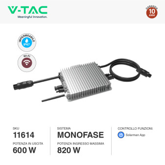 Microinverter 600W Monofase per Pannelli Fotovoltaici V-Tac