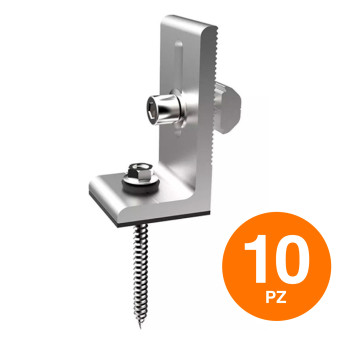 10 Supporti a L per Installazione Pannelli Solari V-Tac