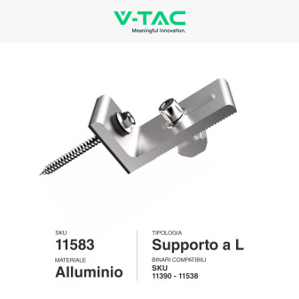 10 Supporti a L per Installazione Pannelli Solari V-Tac