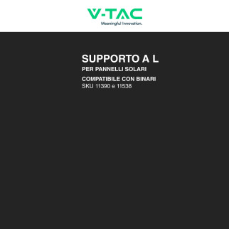10 Supporti a L per Installazione Pannelli Solari V-Tac