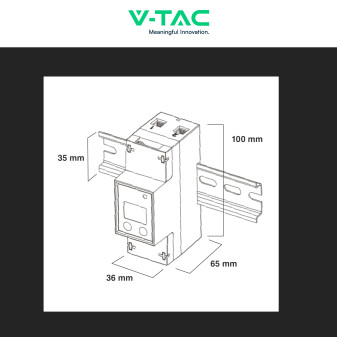 Misuratore Inverter Monofase per Impianti Fotovoltaici V-Tac