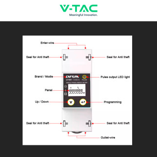 Misuratore Inverter Monofase per Impianti Fotovoltaici V-Tac