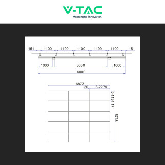 V-Tac Kit Pensilina in Metallo da 2 Posti Auto per Pannelli Fotovoltaici