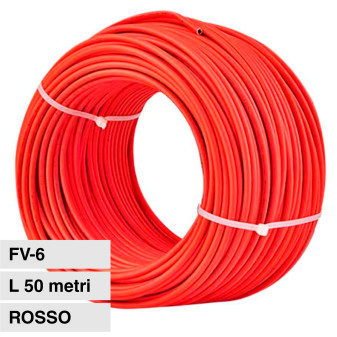 Cavo FV-6 per Pannelli Solari Fotovoltaici Rosso V-Tac 50mt