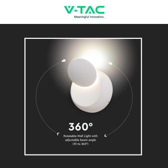 VT-757 Lampada LED da Muro 5W Ruotabile SMD Bianca V-Tac