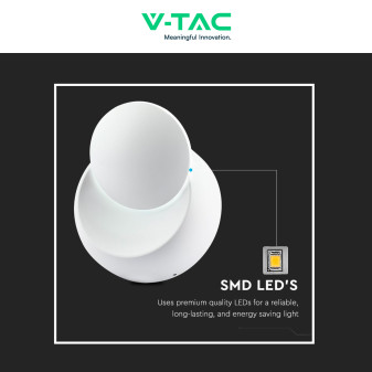 VT-757 Lampada LED da Muro 5W Ruotabile SMD Bianca V-Tac
