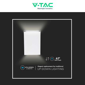 VT-844 Lampada LED da Muro 4W SMD IP65 Colore Bianco V-Tac