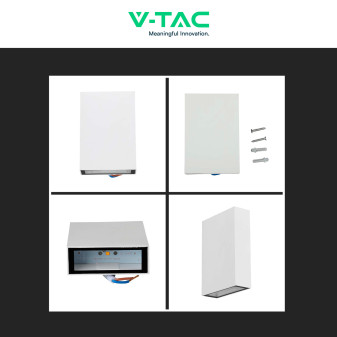 VT-844 Lampada LED da Muro 4W SMD IP65 Colore Bianco V-Tac