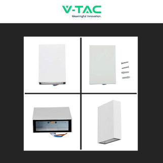 VT-844 Lampada LED da Muro 4W SMD IP65 Colore Bianco V-Tac