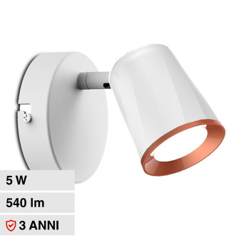 VT-806 Lampada LED da Parete 5W SMD Orientabile Bianca V-Tac