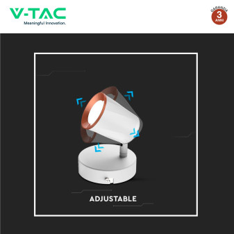 VT-806 Lampada LED da Parete 5W SMD Orientabile Bianca V-Tac