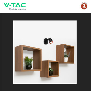 VT-806 Lampada LED da Parete 5W SMD Orientabile Nera V-Tac