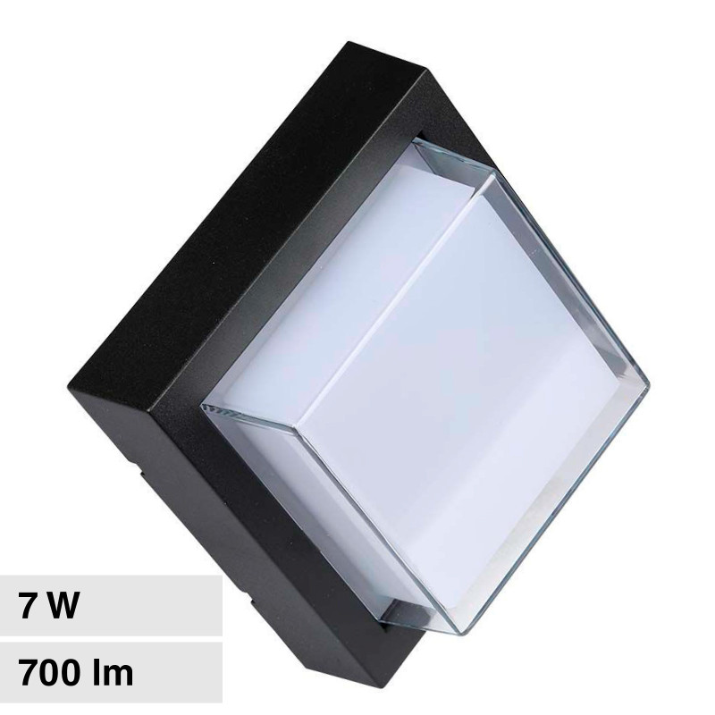 VT-831 Lampada LED da Muro 7W SMD Applique Nera V-Tac IP65