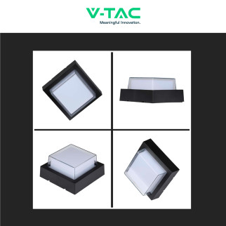 VT-831 Lampada LED da Muro 7W SMD Applique Nera V-Tac IP65