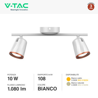 VT-812 Lampada LED da Parete 10W Applique Orientabile V-Tac