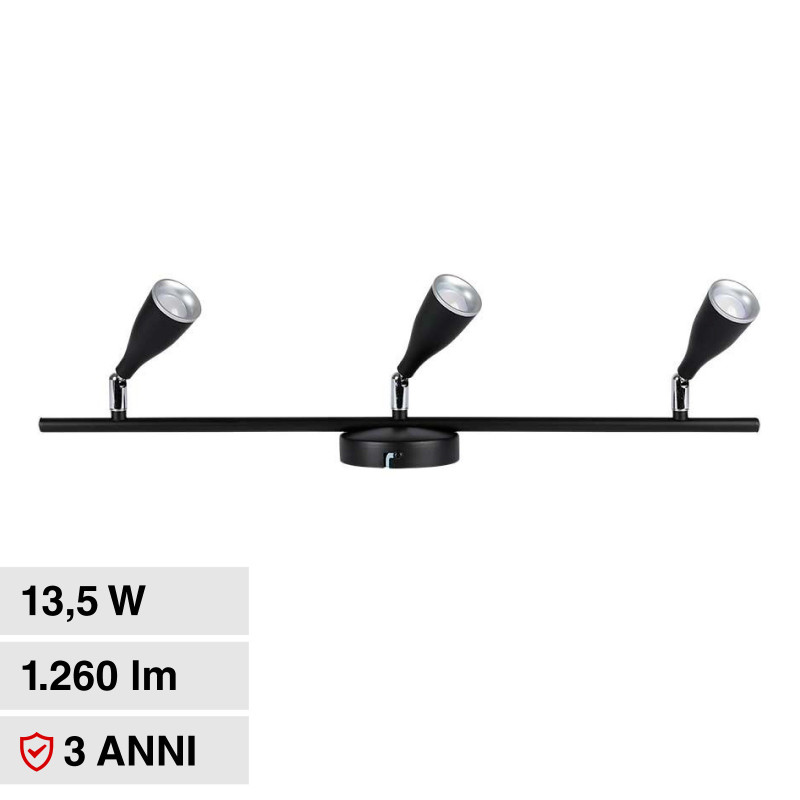 VT-813 Lampada LED da Parete 13,5W SMD Colore Nero V-Tac