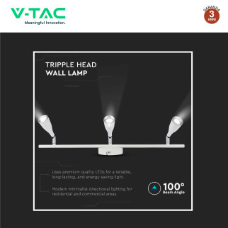 VT-813 Lampada LED da Parete 13,5W SMD Colore Bianco V-Tac