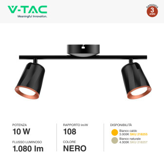 Applique Orientabile V-Tac VT-812 Lampada LED da Parete 10W