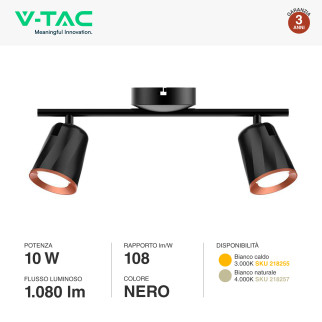 Applique Orientabile V-Tac VT-812 Lampada LED da Parete 10W