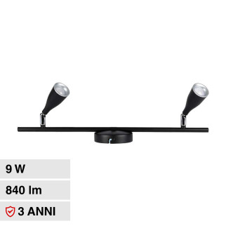 VT-810 Lampada LED da Parete 9W SMD Colore Nero V-Tac