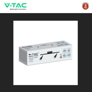 VT-810 Lampada LED da Parete 9W SMD Colore Nero V-Tac